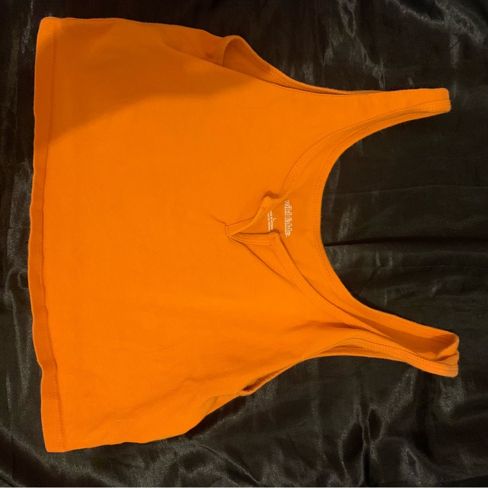 large orange target tink top
